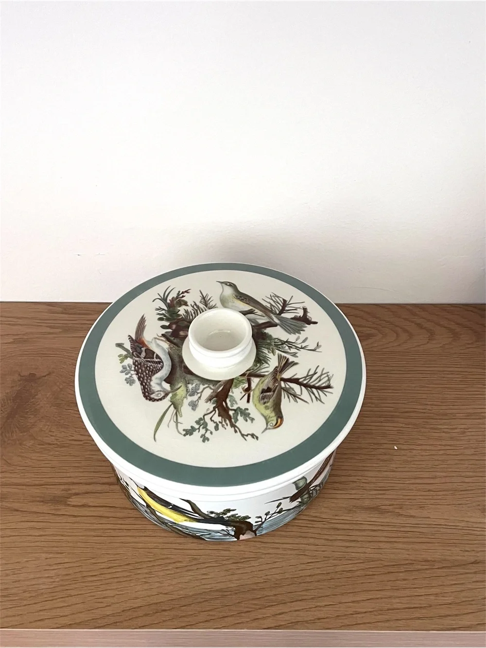 Portmeirion Vintage Birds Of Britain Round Drum Ceramic Casserole Dish